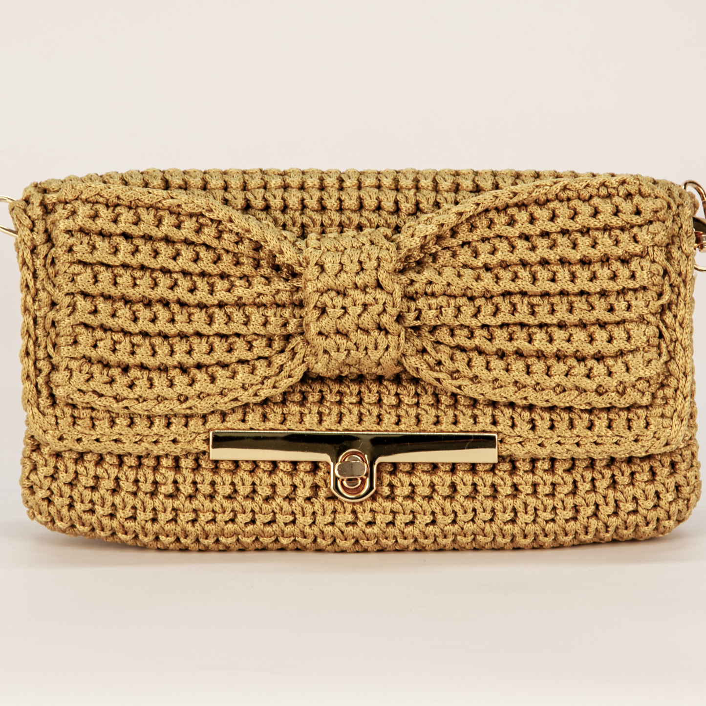 Crochet Milano Handtasche braunbeige