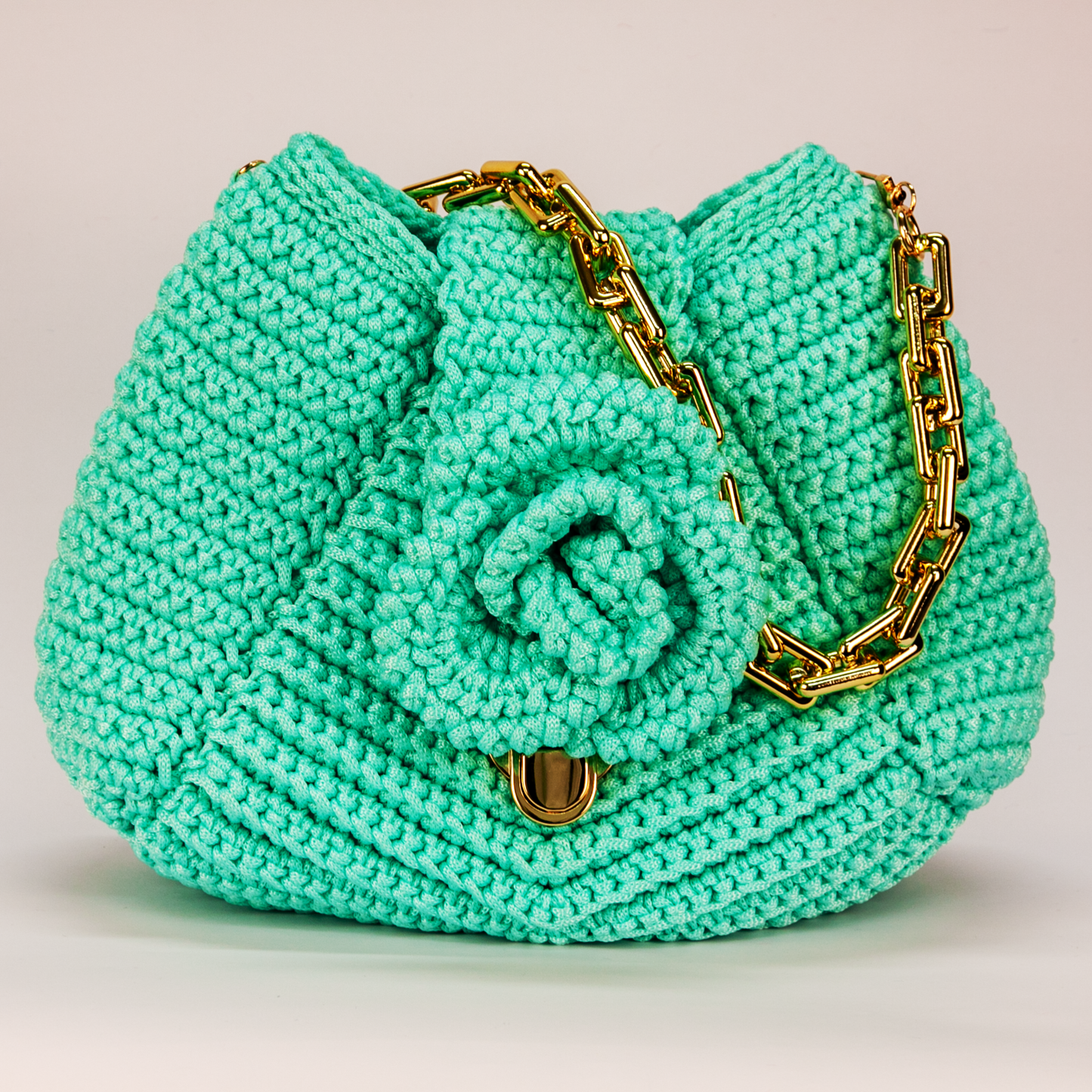 Crochet Verona Handtasche türkis