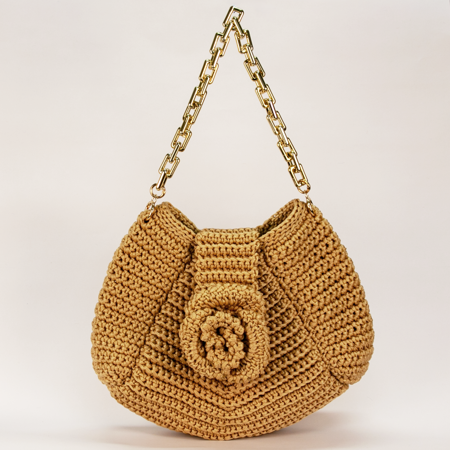 Crochet Verona Handtasche beige